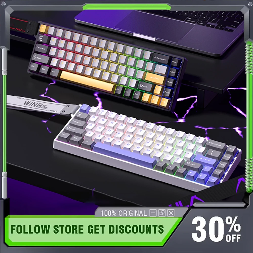 

AULA WIN60 WIN68 HE Wired Mechanical Keyboard Low Latency RGB Customized Ergonomic Magnetic Switch 8k E-sports Gaming Keyboard