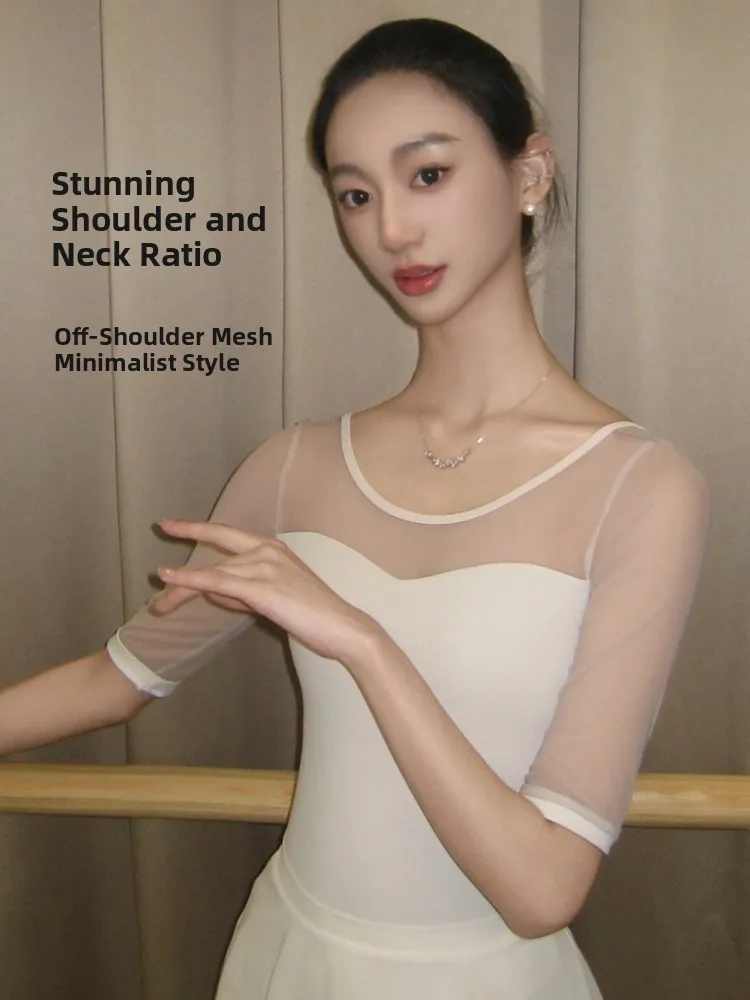 Strój do ćwiczeń baletowych dla dorosłych, odzież taneczna dla nauczycieli, materiał ME, damski strój gimnastyczny, wysoce elastyczna, oddychająca odzież sportowa