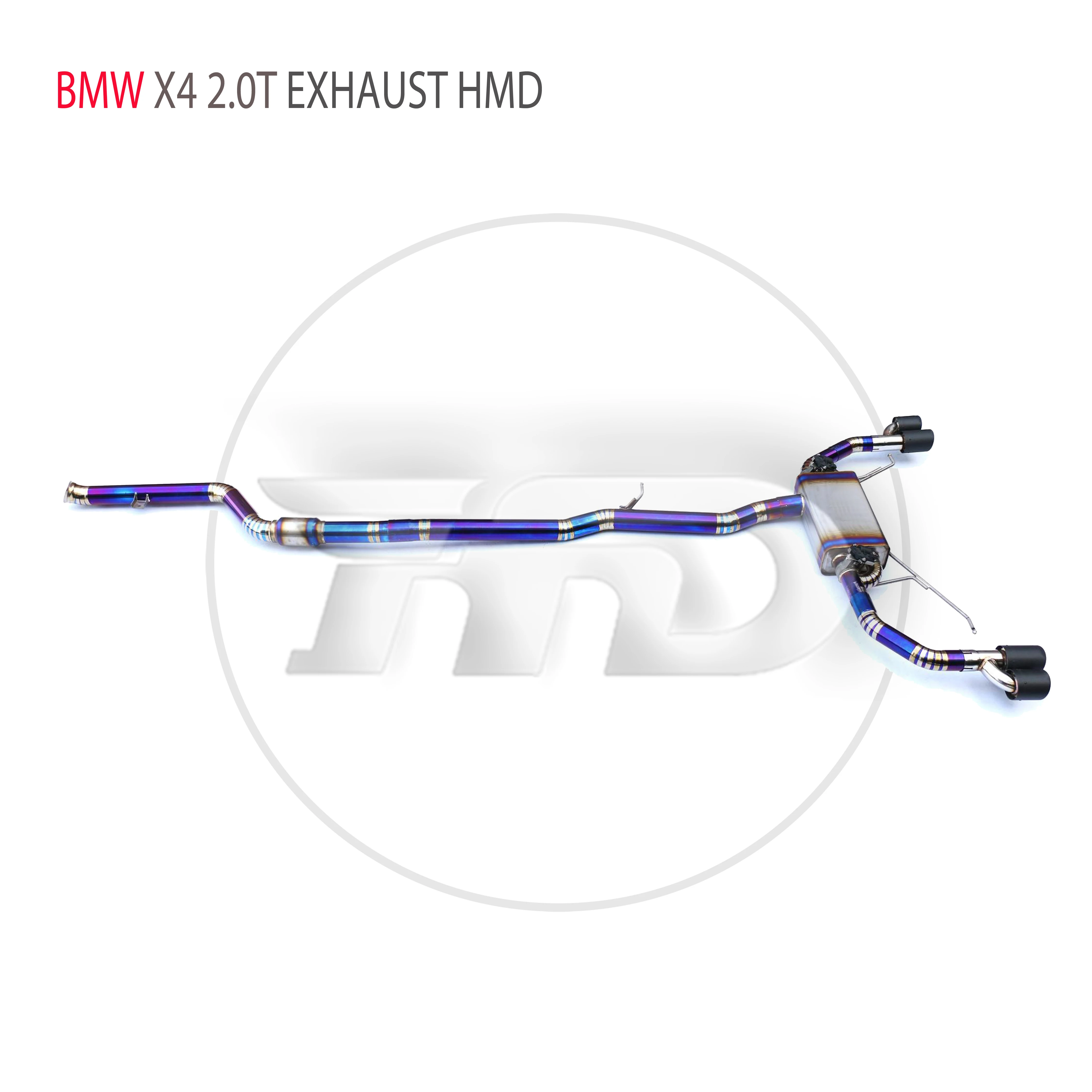 

HMD Titanium Exhaust System Performance Catback For BMW X3 X4 G08 G02 2.0T 2018-2022 Muffler For Cars Variable Valve