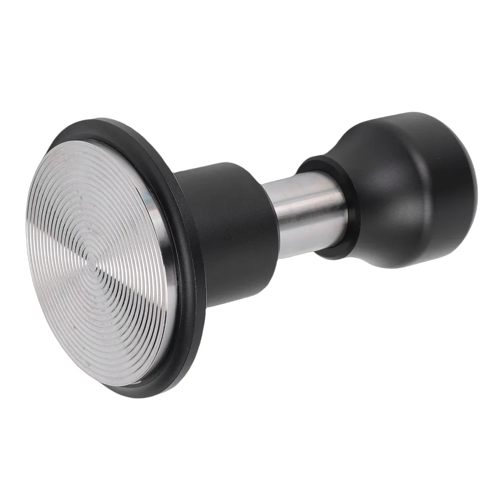 58.5mm Coffee Tamper Spring Loaded Stainless Steel Espresso Tamper Auto-Leveling Consistent Force Impact Coffee Tamper