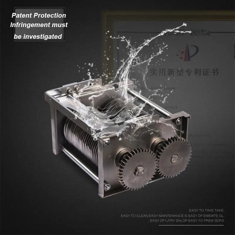 Stainless Steel Meat Cutter Commercial Electric Desktop Slicer Fully Automatic 220V Meat Shredded Cutter Machine