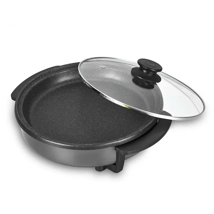 

Black Non-Stick Aluminum Electric Pizza Pan Baking Pan Electric Pan Kitchen Home Party Baked Pancake