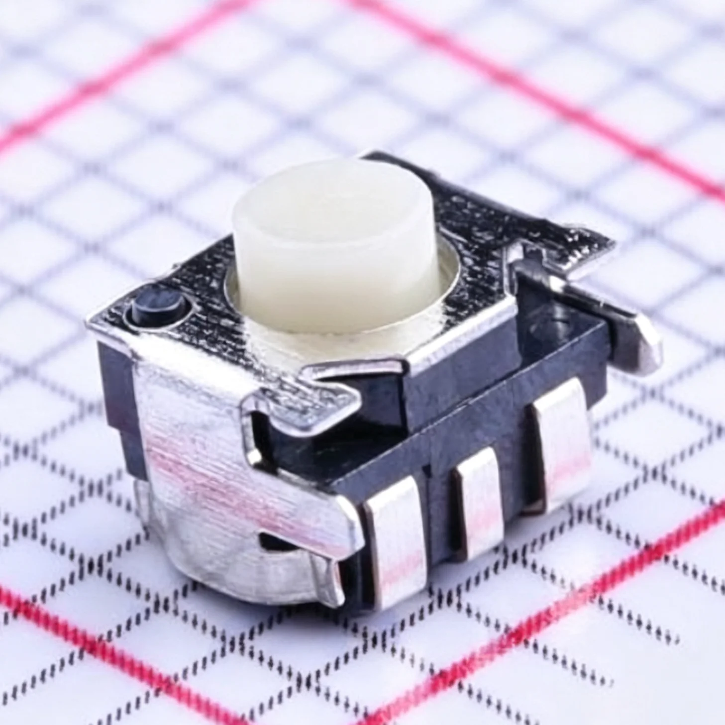 20PCS SKRTLAE010 4.5×3.4×3.3mm N.O. SPST Round Button J-Bend 0.05A 50mA 12VDC 1.6N SMD Lying Press NEW Original Switch Tactile