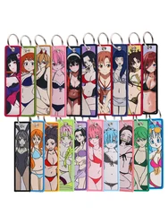 Japanese Anime Merch Kawaii Sexy Manga Keychain Charms Otaku Motorcycle Cars Key Tag Cool Cosplay Character Souvenir For Bag