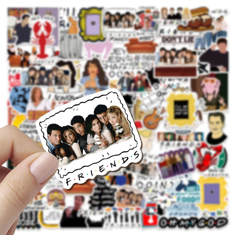 10/30/50/100pcs Classic TV Series Friends Stickers Waterproof Graffiti DIY Phone Case Luggage Laptop Bike Funny Decals Toy Gifts