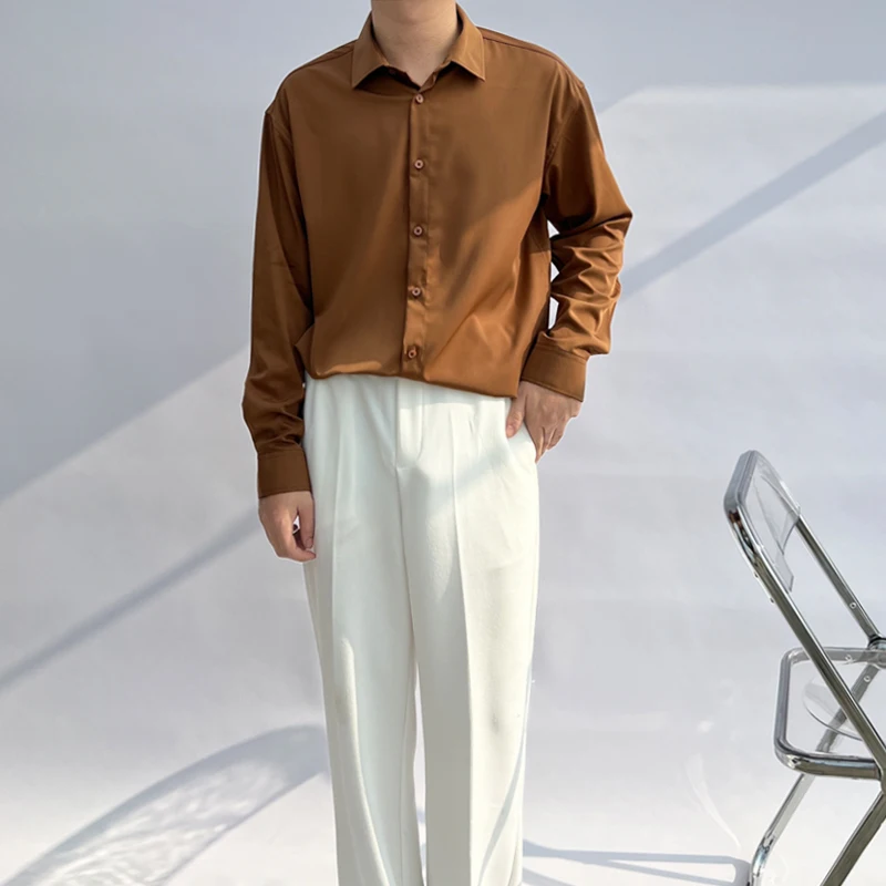 White Long Sleeved Shirt Men Fashion Social Mens Black Dress Shirt Korean Loose Casual Shirts Mens Office Formal Shirt M-2XL