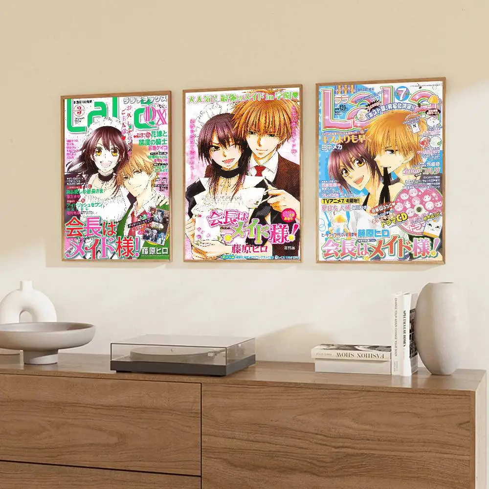 Póster de Anime Kaichou Wa Maid Sama, Cubierta de Manga Vintage, Impresión de Misaki Usui Shoujo, Decoración de Pared para Dormitorio de Adolescentes, Sala de Estar, Regalo