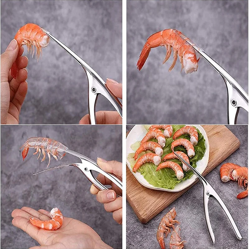 Stainless Steel Shrimp Peeler Multifunctional Shrimp Deveining Tool Shrimp Cleaner ShrimpThread Knife Shell Peeler Kitchen Tool