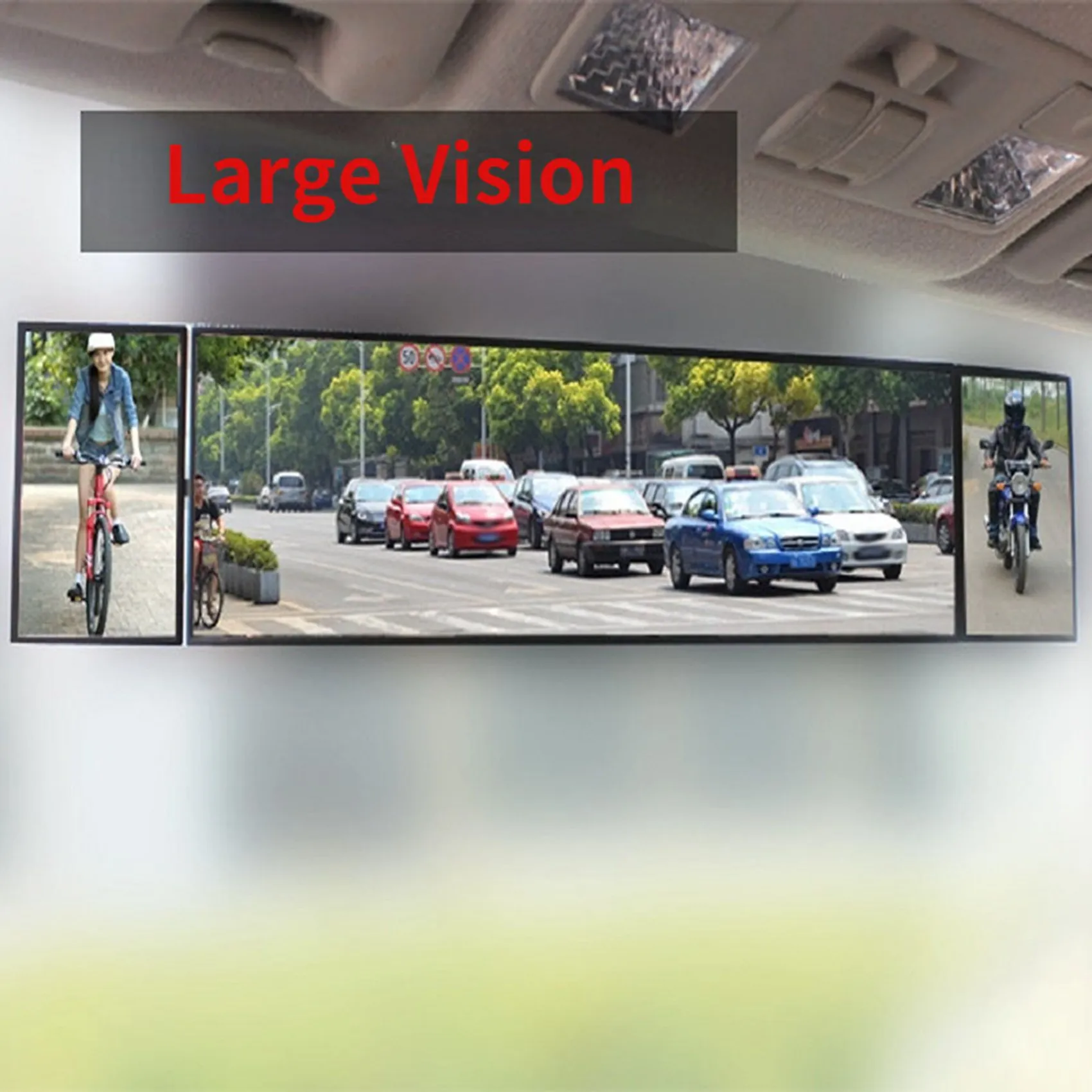 Rétroviseur universel durable pour voiture, grand angle, à clipser, convexe, incurvé, grande vision, miroir intérieur pour voitures, SUV, camions