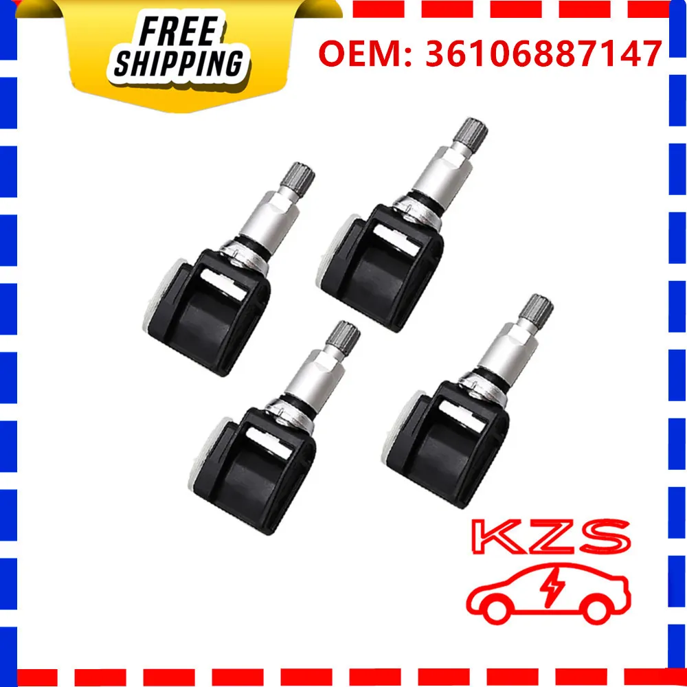 

4PCS 36106887147 Tire Pressure Sensor TPMS 433MHz For Alpina 3 5 7 BMW F40 G42 G20 G30 G11 Mercedes-Benz W177 W247 6887147