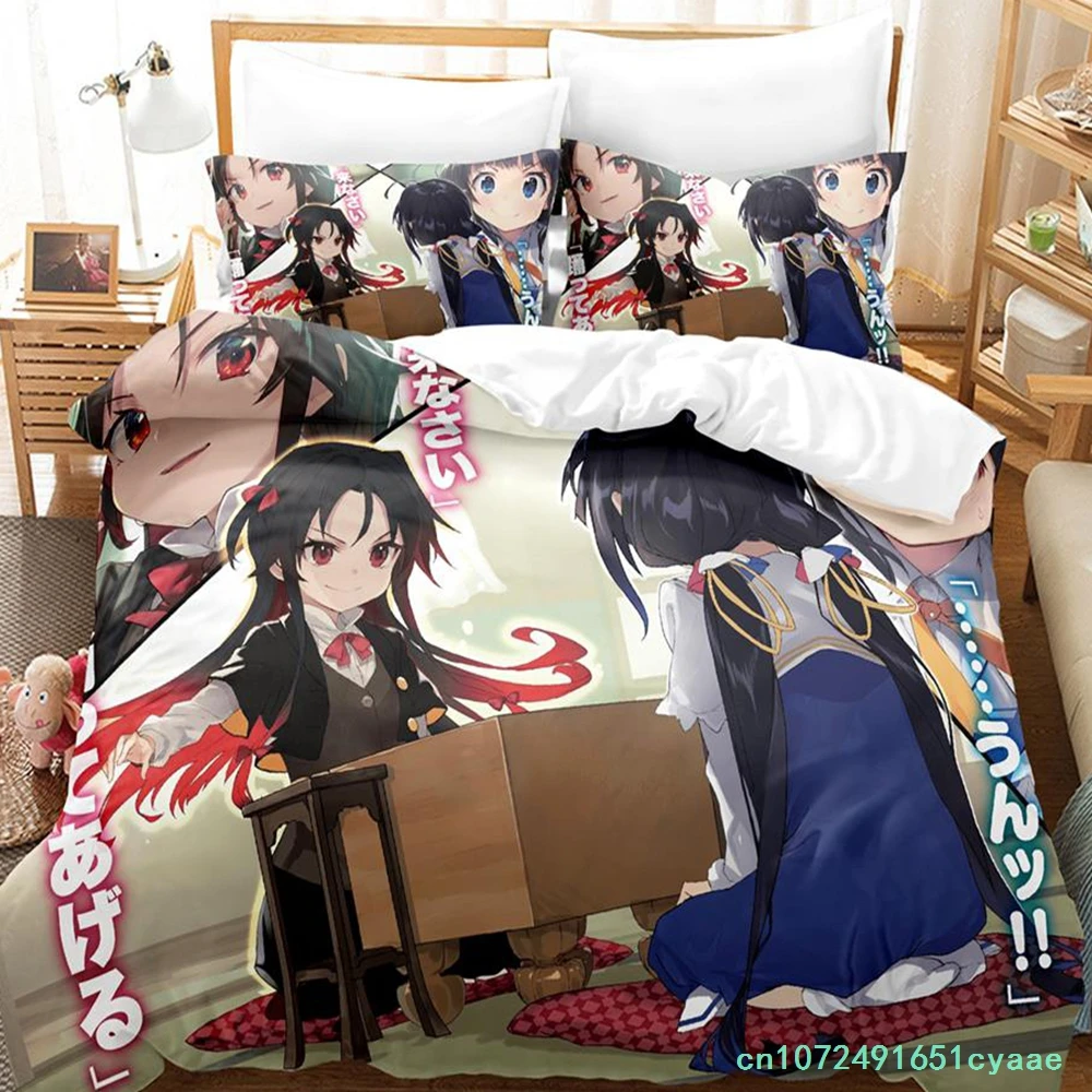 2023 The Ryuo's Work Is Never Done! Bedding Set Single Twin Full Queen King Size Bed Set Adult Kid Bedroom Duvetcover Sets Anime 5