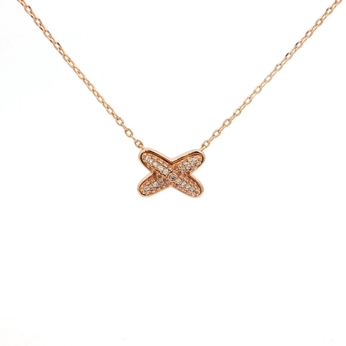 

shang mei diamond chain, s925 silver gold plated 18k and zircon pendant, fashionable and versatile necklace