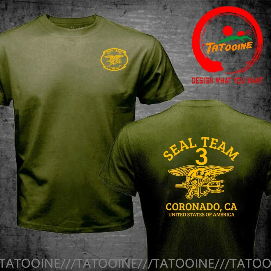 Naval Seals DEVGRU Coronado CA Seal Team 3 Special Forces T Shirt Men Fashion Trendy Casual Clothing Stylish Tops Tee Shirt
