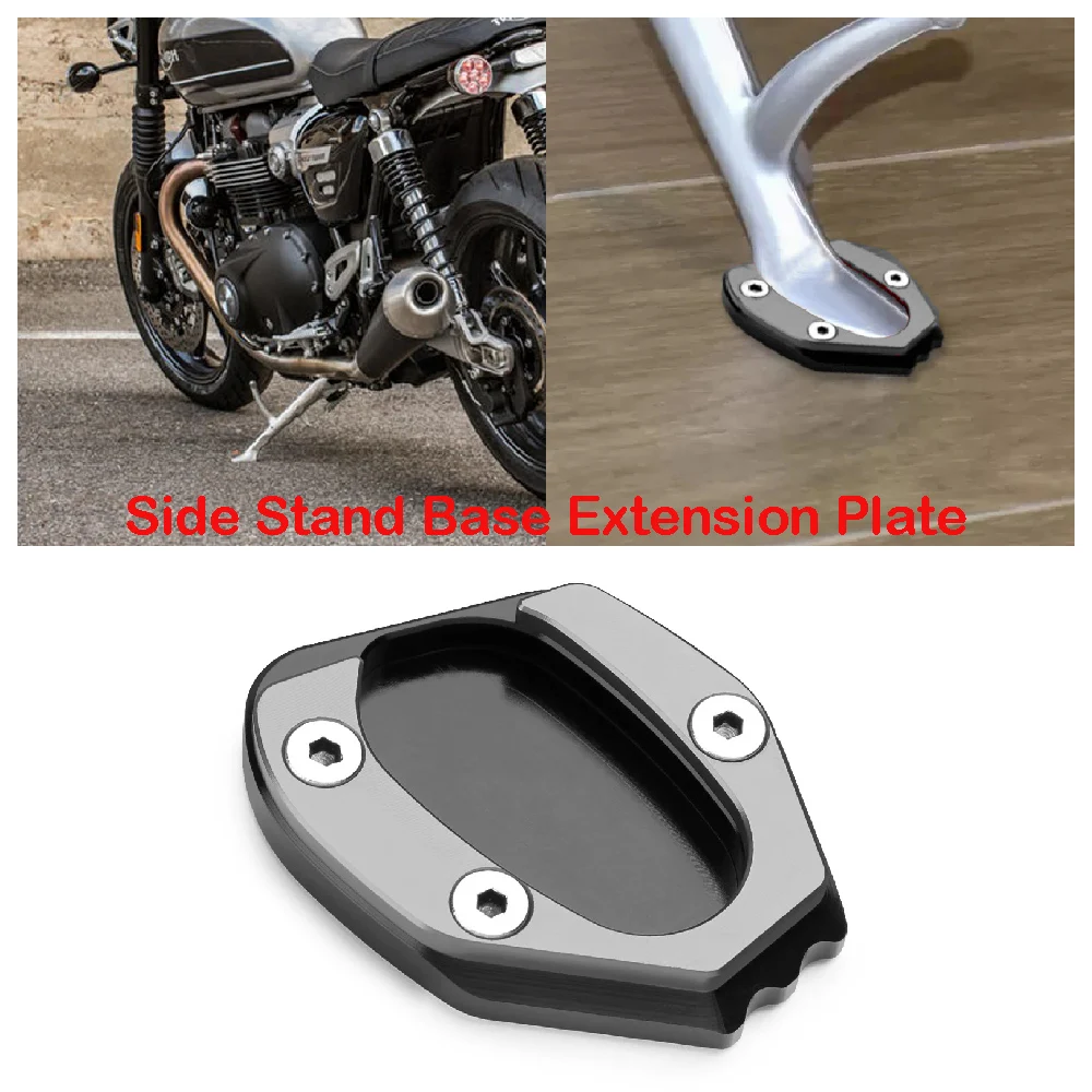 

Fits for Triumph 1200 Speed Twin ABS Thruxton 1200RS 2019-2024 Motorcycle Side Stand Base Extension Pad Enlarge Plate Widener