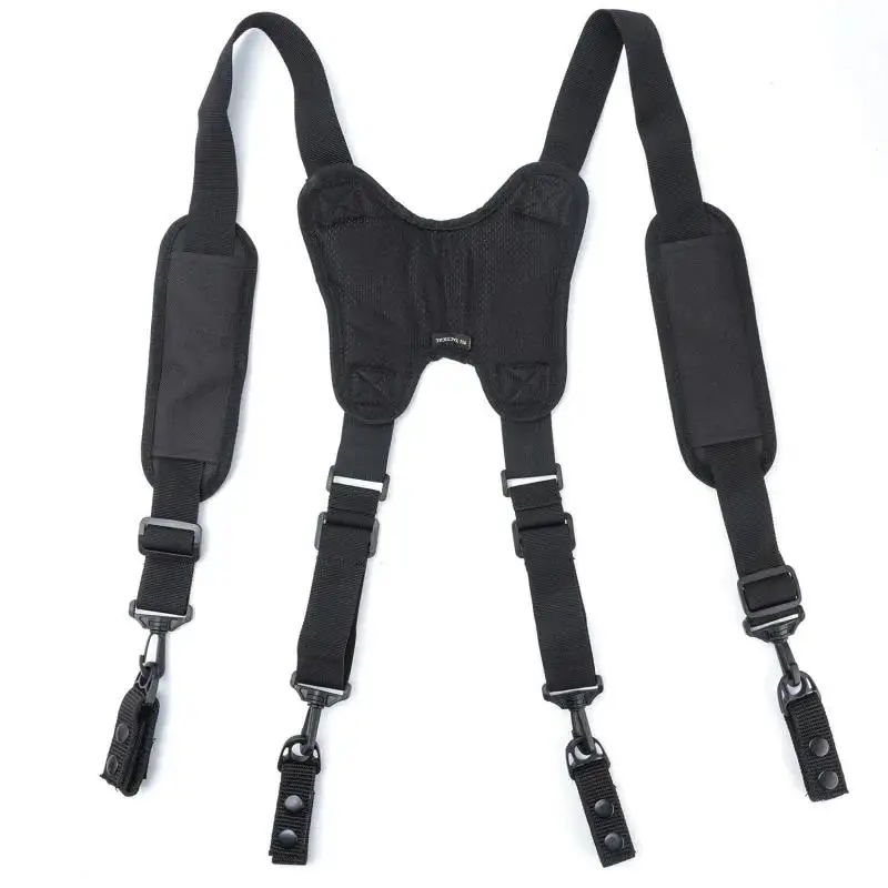 Suspensórios tipo H ajustáveis ao ar livre Multi-função Cinto de serviço tático Equipamento Harness Strape de combate