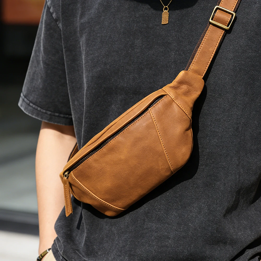 

Винтажная желтая потертая цельнозерновая кожаная сумка, сумка через плечо для ежедневных поездок и школ