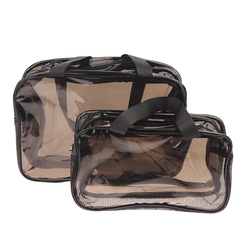 

1PCS Double Layered Large Capacity Cosmetic Organizer Portable Travel Wash Bag Female Transparent Waterproof Makeup Pouch