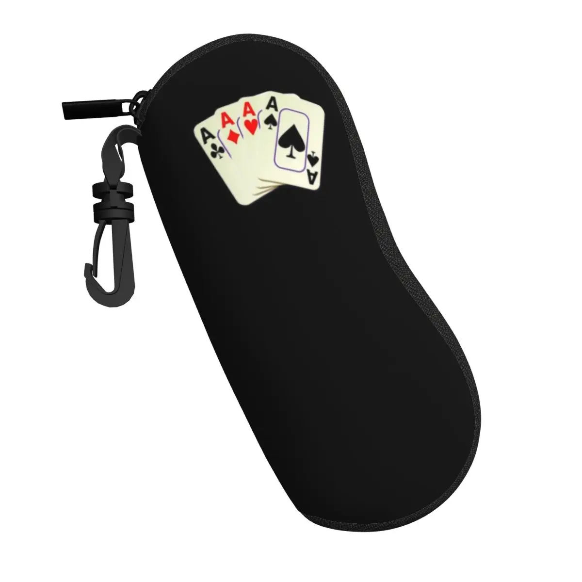 Custom Ace Of Cards Dress Shell Glasses Case Unisex Cool Fashion Poker Card Game Eyeglasses Case Sunglasses Protector Box