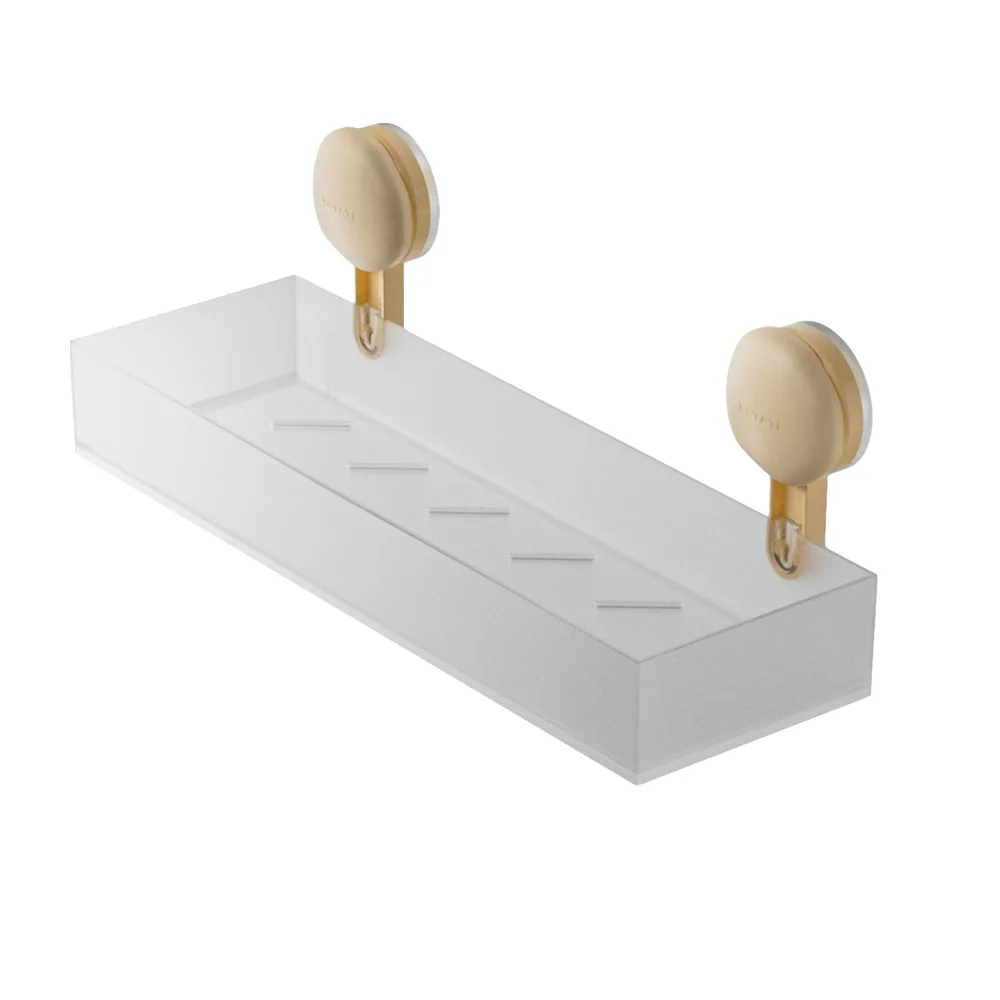 

Frosted Suction Cups Shower Shelves Wall Mounted Drainable Cosmetics Storage Rack Free Punch Space Saving Toilet Shampoo Holder