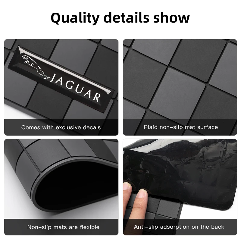 سيارة منقوشة مكافحة زلة وسادة السيارات لوحة القيادة تخزين حصيرة ل جاكوار X S F XF XE XJ XK XEL XFL XJL XJ6 XJS XKR XFR F-نوع F-Pace E-Pace #3