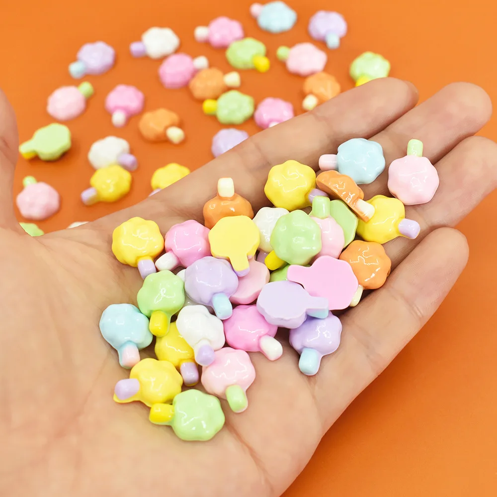 50pcs New Resin Mini Marshmallow 50pcs Nail Stud Earrings DIY Accessories Miniature Charms Flatback Kawaii Scrapbooking Supplies