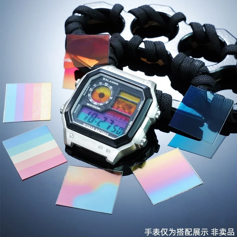 DIY modified fashion stickers for Casio small squares AE1200/1300 modified screen stickers color high-definition film accessorie