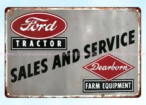 wall art  tractor sales and service dearborn farm equipment metal tin sign