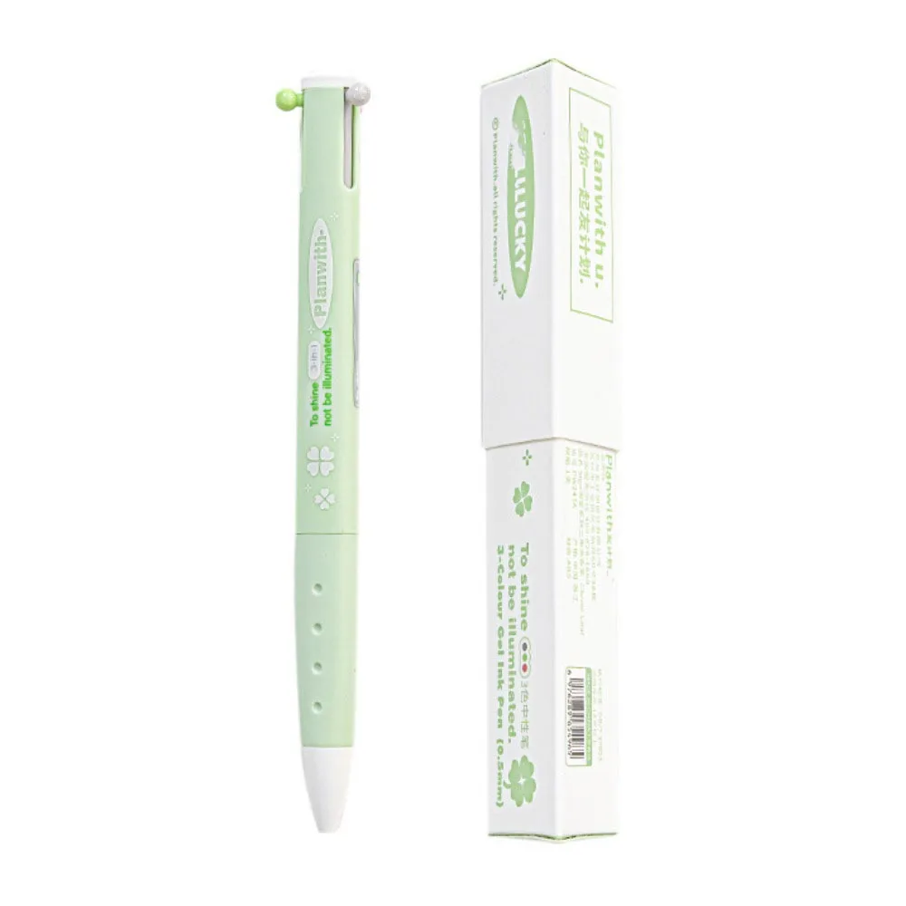 

Gifts Triangular Multi-color Pen 3-color Quick-drying Press Gel Pens Multi-function Student Stationery