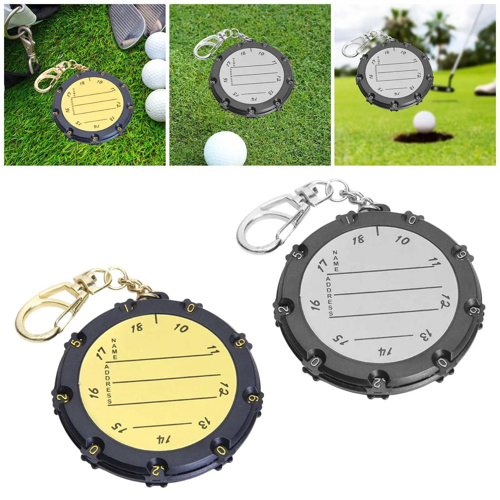 Golf Score Counter Scoring Tag Handy with Clip Keychain Practical Digit Counter Golf Scoring Device Golf Score Stroke Counter