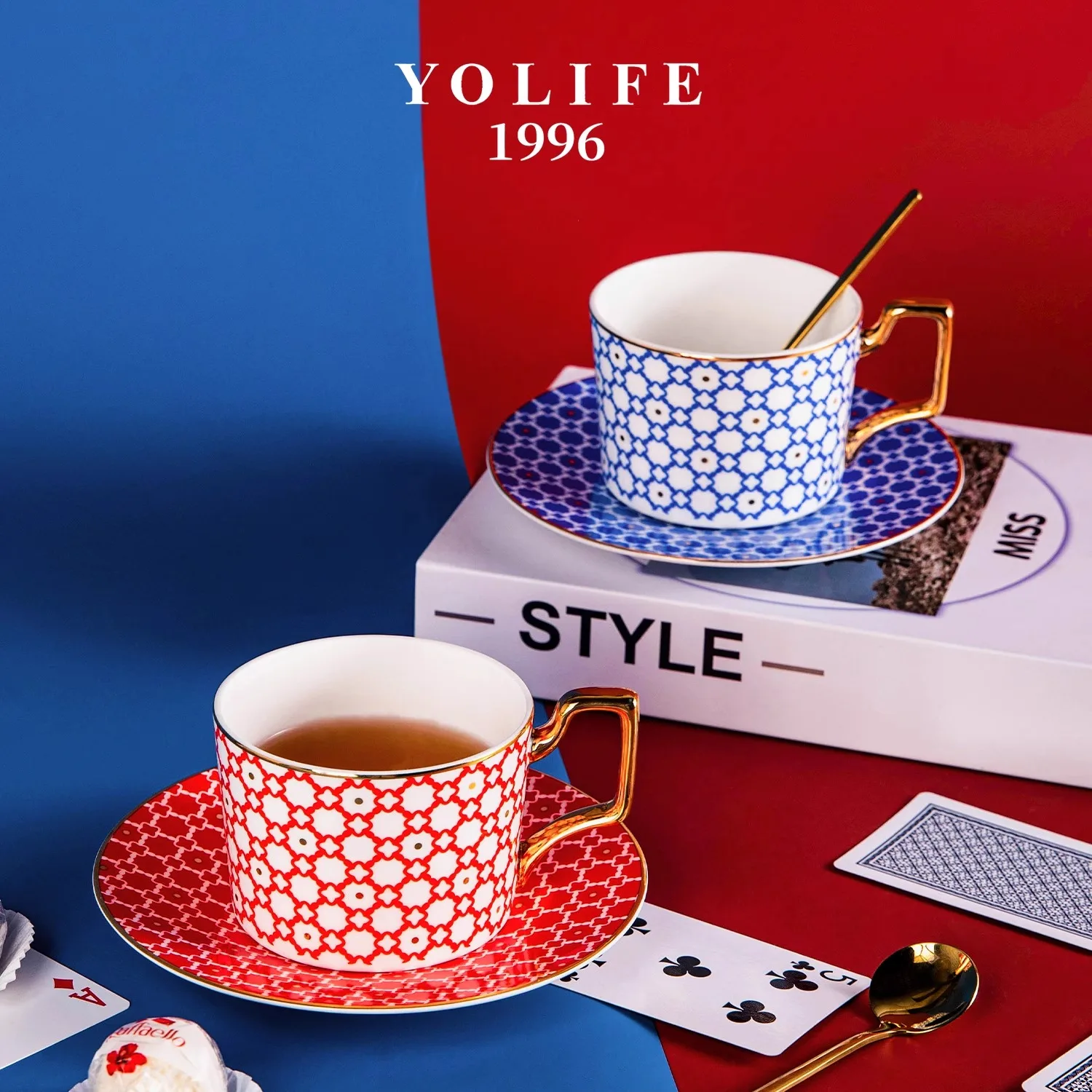 

Европейская серия Bone China Block Высококачественные кофейные чашки, изысканные английские чайные сервизы, элитные подарки с подарочными коробками