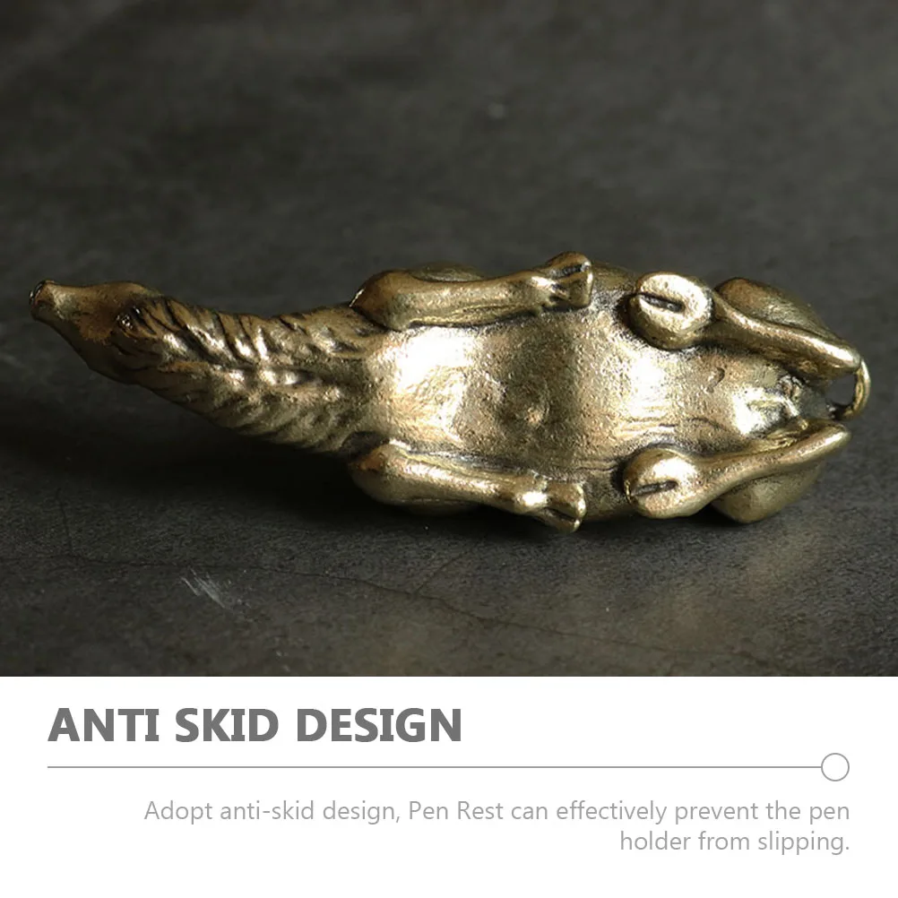 Messing Rest Premium Handwerkskunst Anti-Rutsch-Design für Kalligraphie Pinsel Stiftständer Kupfer Kamel Pinsel Stiftständer