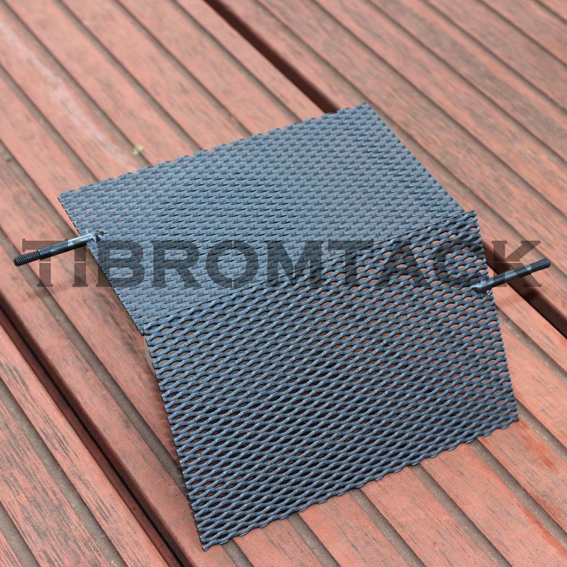 MMO Electrode Mesh, 2 pieces 101.6*63.5*1mm Ruthenium-Iridium Coated Titanium Anode Mesh for Water Treatment