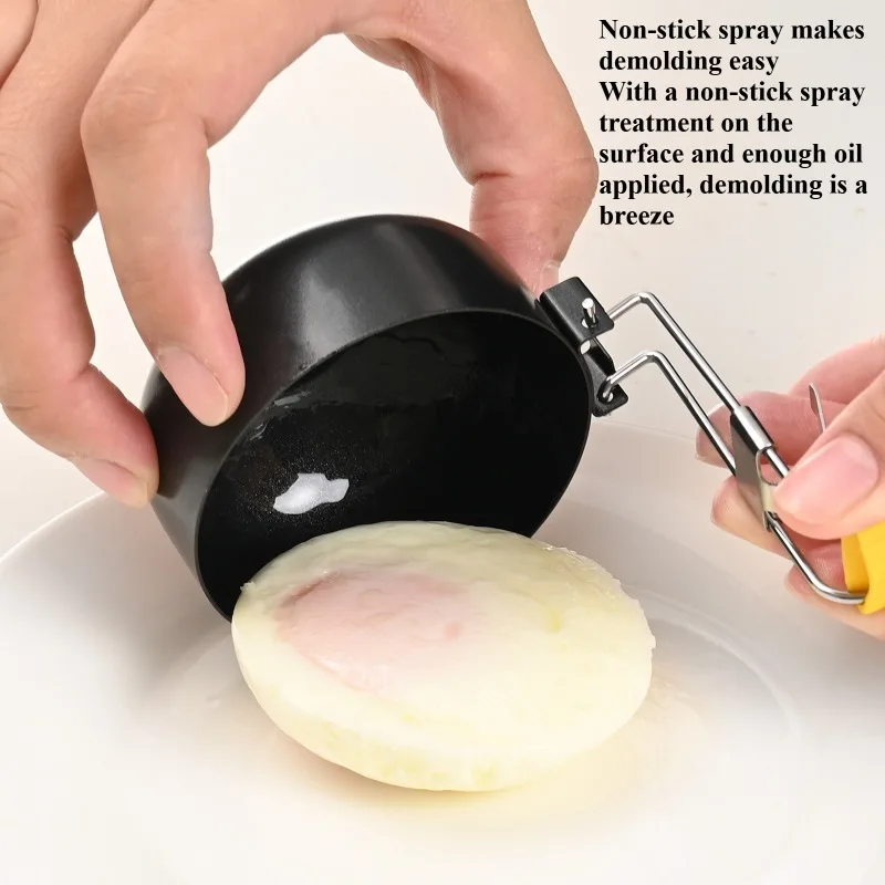 Collapsible Hanging Ear Type Non-Stick Anti-Scalding Round Household Runny Water Poached Egg Mould Egg Steamer Egg Boiling Spoon