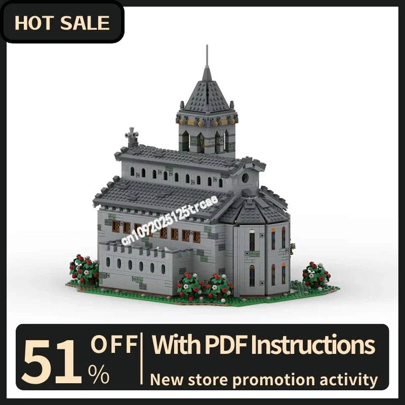 

New 2832Pcs City Hot Street View Moc Modular Medieval Cathedral Model Custom Puzzles Diy Creative Ideas Toys Birthday Gifts