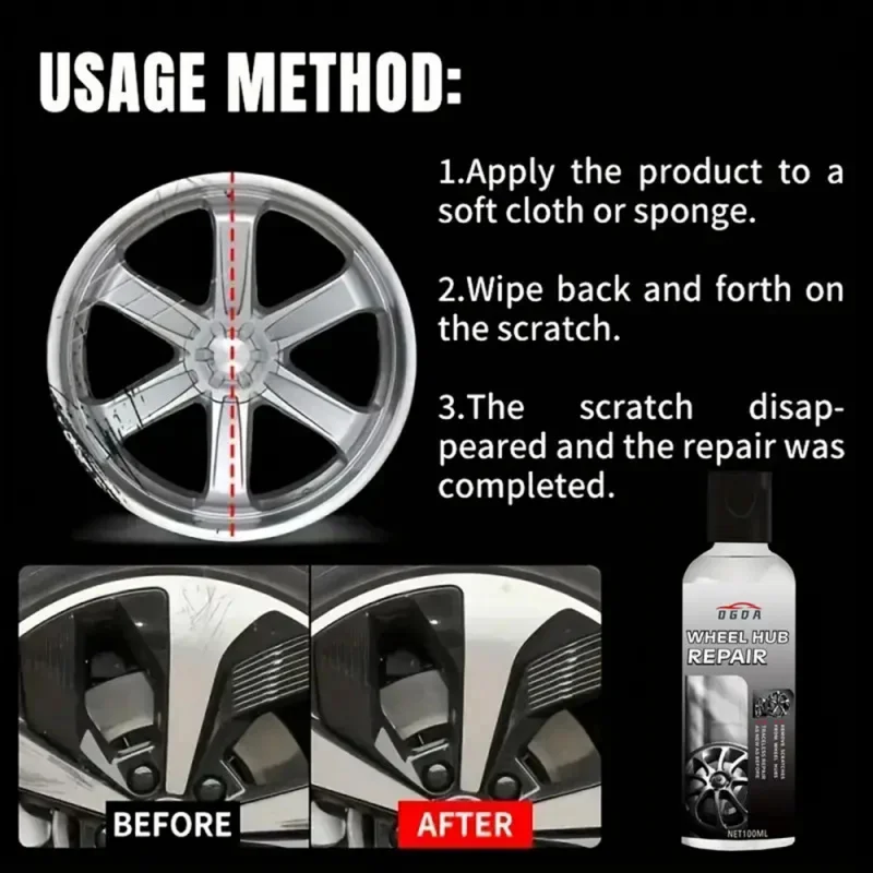 Exclusive for cross-border Car Wheel Hub Repair Scratch Artifact Paint Repair Polishing Aluminum Alloy Wheel Color Change Repair