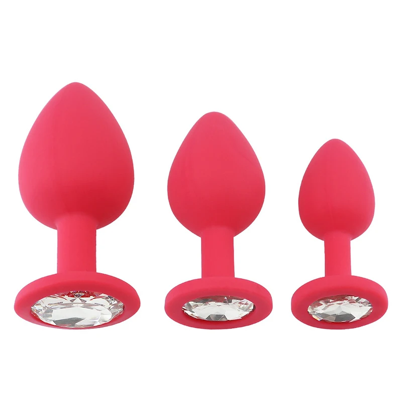 Silicone Butt Plug Anal Plug Unisex Sex Stopper 3 Different Size Adult Products for Men/Women Anal Trainer for Couples Sex Toys