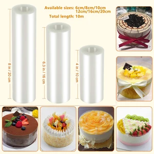 Acetato filme Bakeware para decoração do bolo transparente filme surround bolo, folhas de bolo mousse borda circundante colarinho de bolo DIY 7 principais vendas acetato em rolo - №6