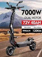 YUME Dual Motor 72V 7000W Speed  Up to 110km/h Foldable Electric Scooter for Adults 40AH Branded BatteriesMaximum mileage 160KM