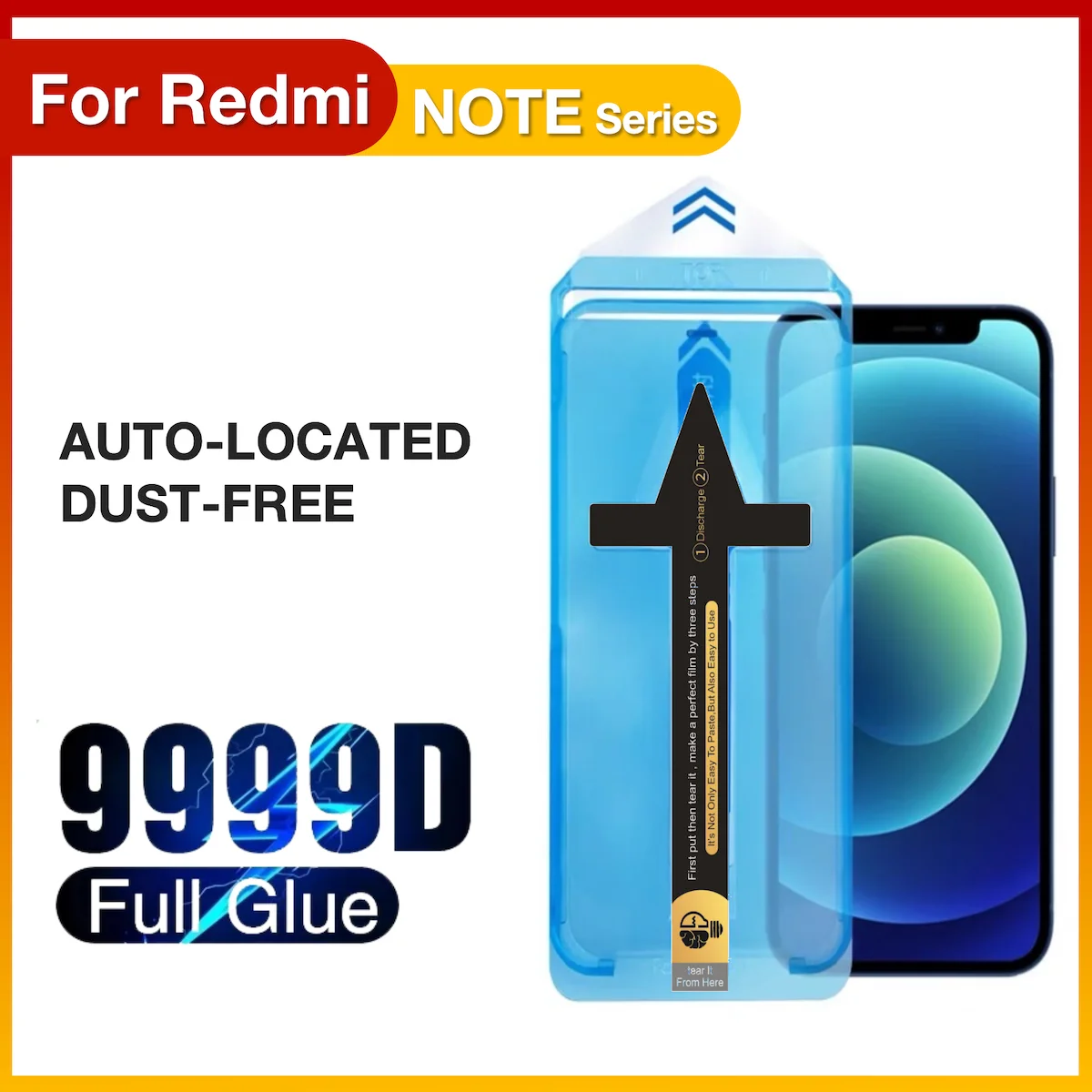 

For Redmi Note 12 Turbo 11 11t 11e 10 9 9s 8 6 Pro Plus 5G 4G Tempered Glass Screen Protector Easy Install Auto-Dust Removal Kit