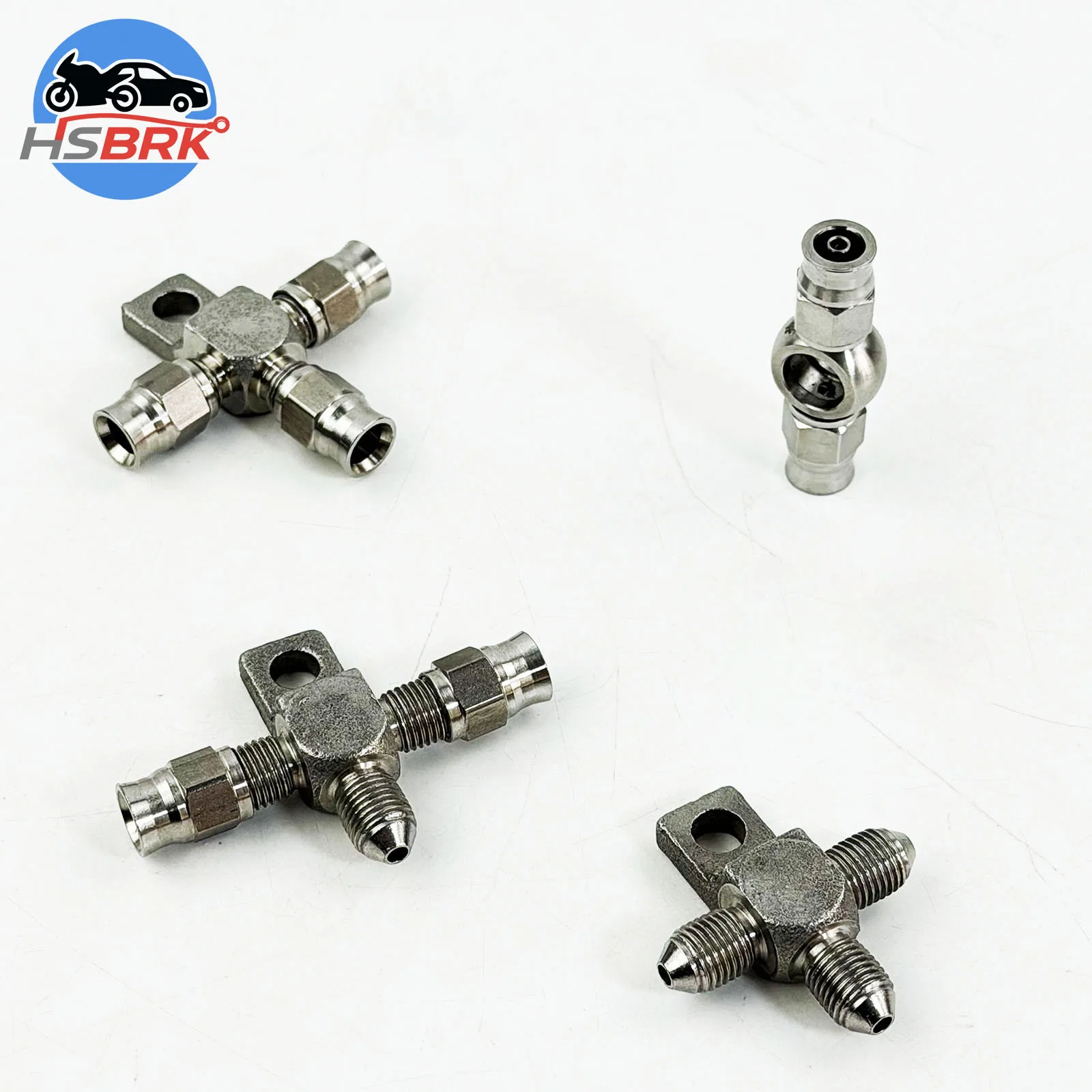AN3 stainless steel brake T-joint/three-way quick connector motorcycle hydraulic brake pipe adapter racing modification part
