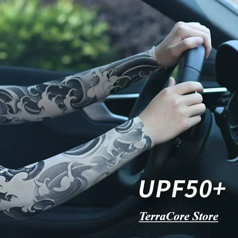 

New Design of Ice Sleeves with Tattoo Patterns Offers Sun Protection Cooling, Breathability Sweat Absorption and Quick Drying