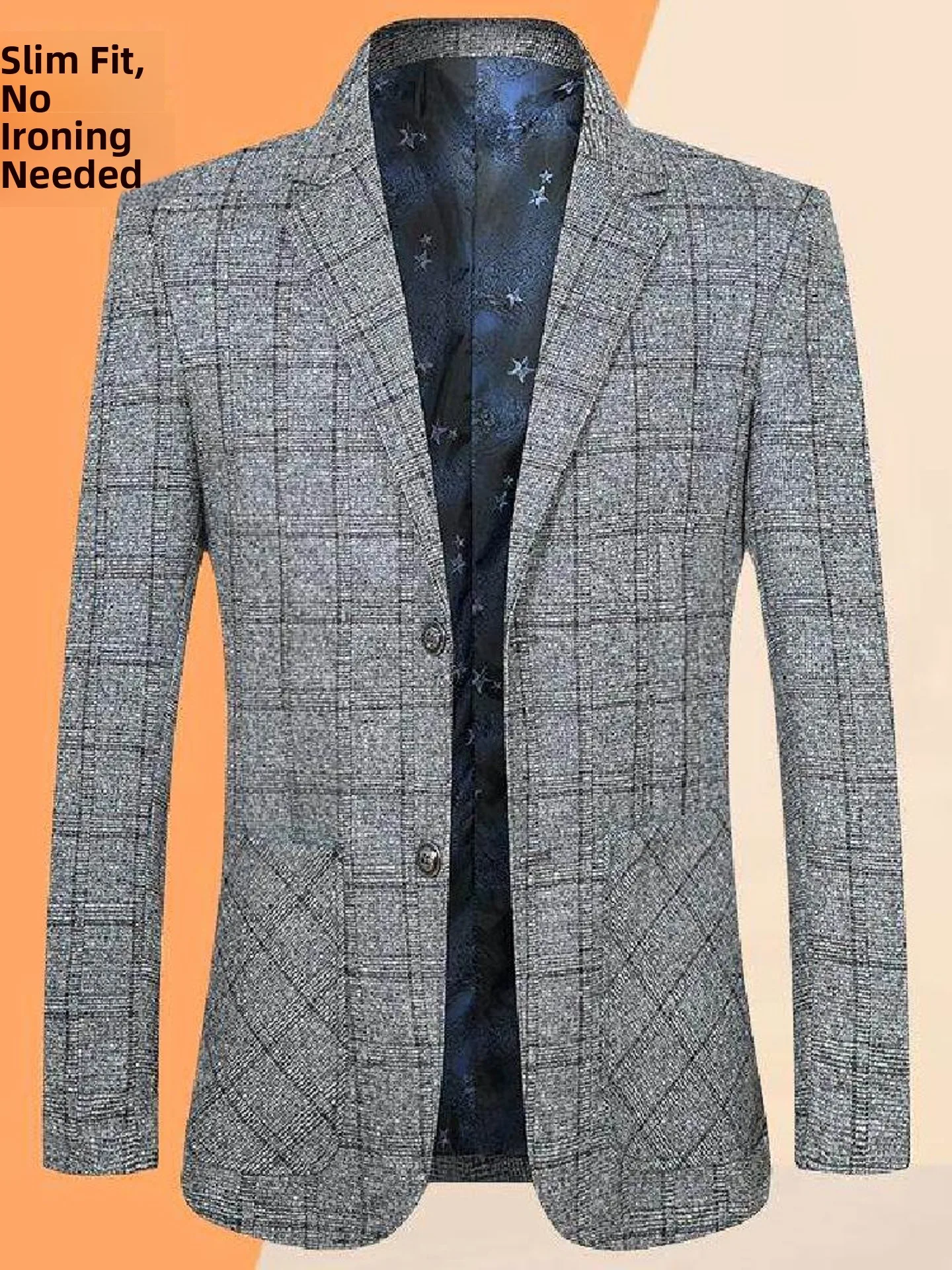 

Elegant Casual Men's Suit Jacket Midlife Dad Style Versatile Long-lasting Single-piece Autumn Spring Fashion Business Casual