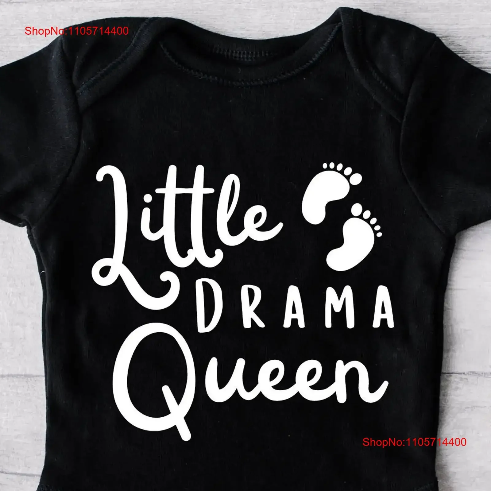 Little Drama Queen T Shirt Cute Baby Onesie Girl Shower s Clothes Funny Bodysuits vintage Washed Stretched homme Casual Unisex