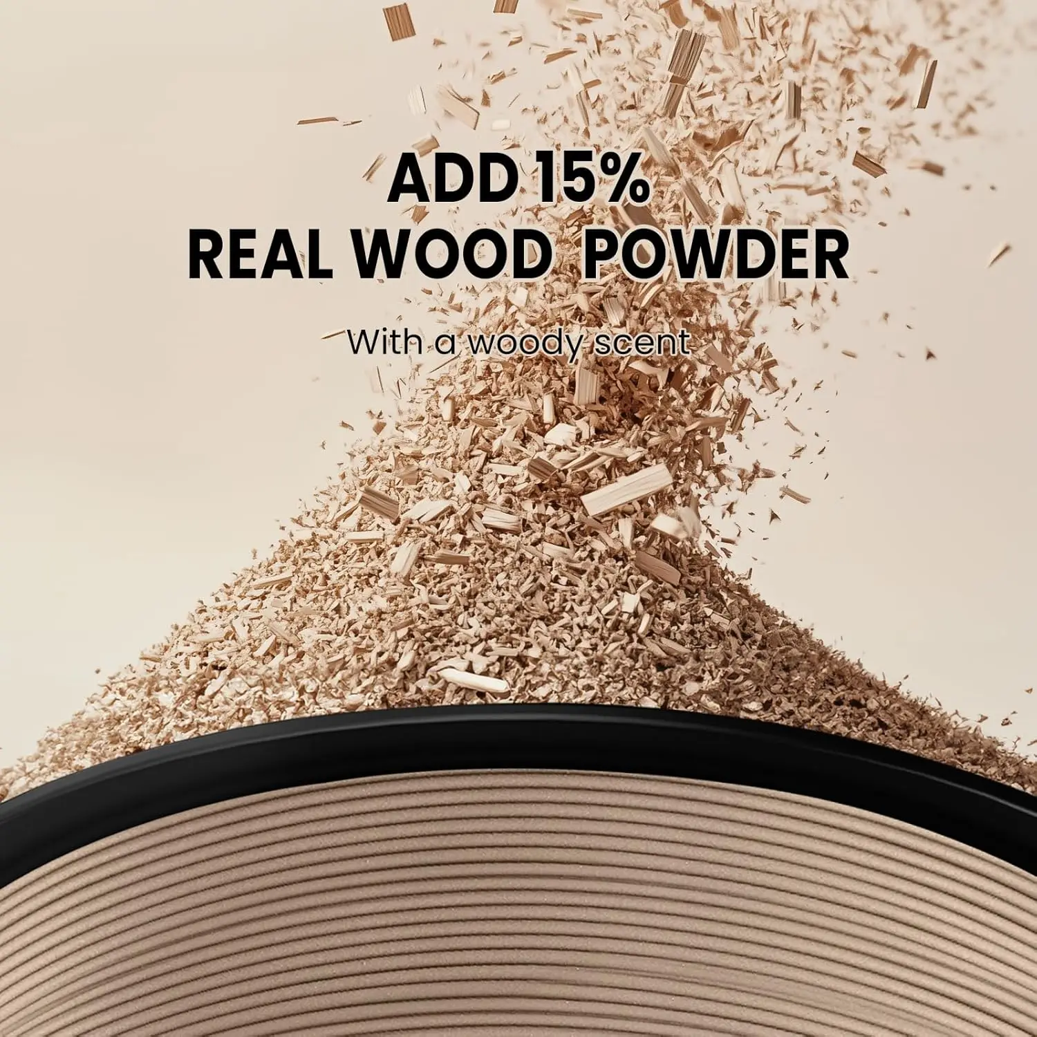 Wood Color PLA 3D Printer Filament 1.75mm Dimensional Accuracy +/- 0.02mm 250g Neatly Wound for 3D Printing
