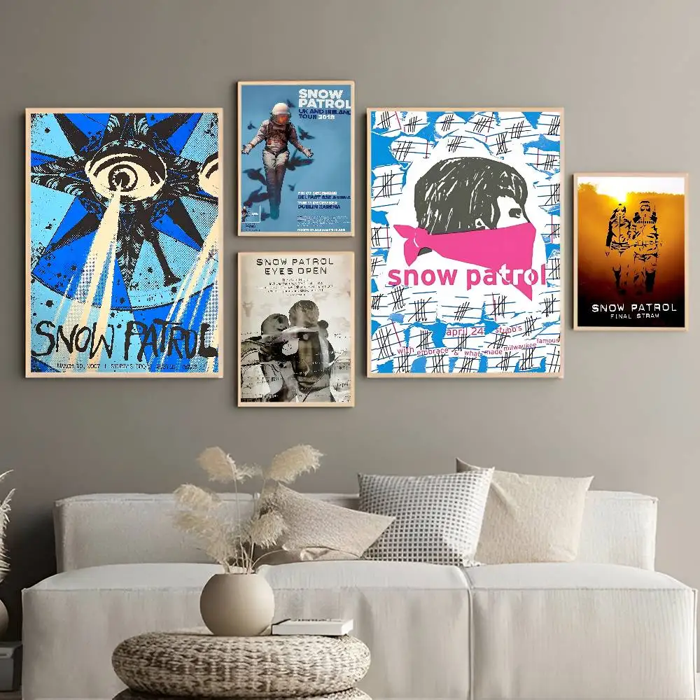 Alternative Rock Band S-Snow P-Patrol Good Quality Prints and Posters Waterproof Paper Sticker Coffee House Bar Posters Wall