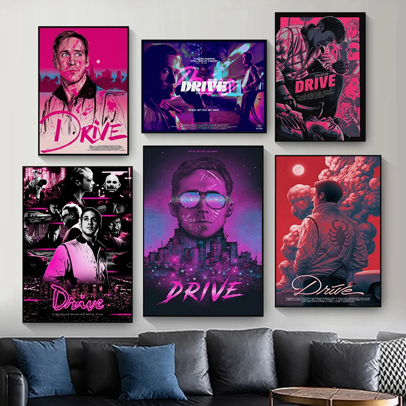 Modern Hit Movies Drive Classic Movie Character Ryan Gosling Retro Poster Canvas Paintings Wall Art Pictures Home Decor