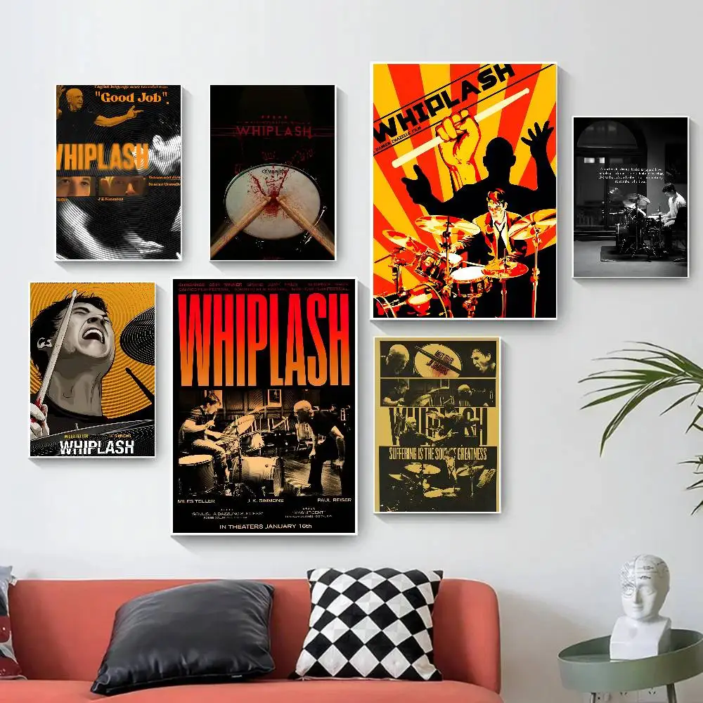 InsP-iratiO-nal Classic Film WhiP-lash Poster Self-adhesive Art Waterproof Paper Sticker Coffee House Bar Room Wall Decor