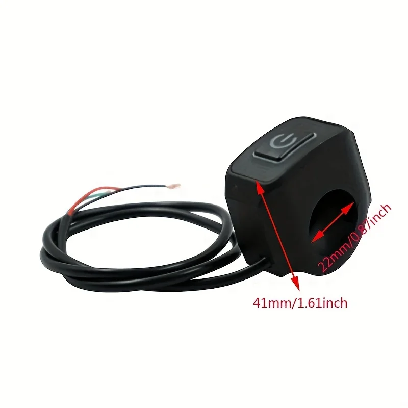 Universal Motorcycle Handlebar Switch Button 12V Button Connector Switch for Electric Star Pressure Waterproof Control Switch image 3
