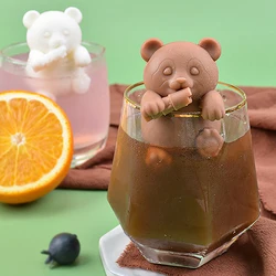 3D Frozen Panda Hangende Cup Siliconen Mal Drinken Ijsbakje Kat Hond Loong Schimmel Dierlijke Mousse Cake Jelly Schimmel Zeep Kaars Schimmel