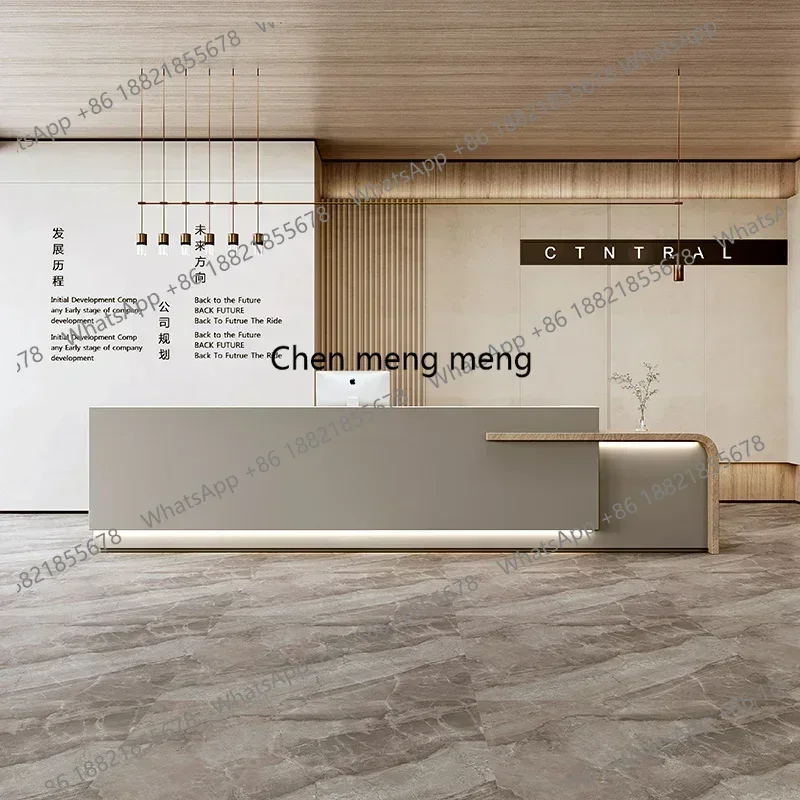 X188 Luxury Office Reception Desk Restaurant Lectern Luxury Reception Desk Information Minimalist Scrivania Postmodern Furniture